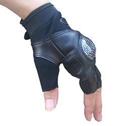 Тактические перчатки без пальцев, чёрные, размер M