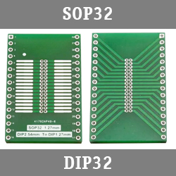 Плата-переходник односторонняя SOP-32(1.27) на DIP32(2.54)