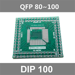 Плата-переходник двусторонняя QFP80-100 на DIP100