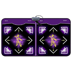 Танцевальный коврик для двоих фиолетово-чёрный USB (утолщенный)