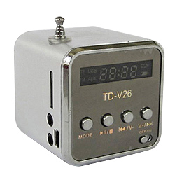 TD-V26 - MP3 плеер + FM радио серебристый