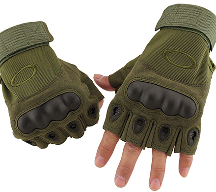 Тактические перчатки без пальцев, цвет хаки, размер M
