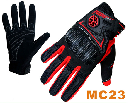 Перчатки scoyco mc23 (вело-, мото спорт), красные-чёрные, XL
