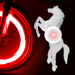 Светодиодный велосипедный красный «конь-огонь» (светилка на колёса)