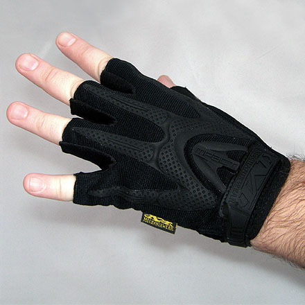 Перчатки защитные M-Pact mechanix wear без пальцев, чёрные, размер L