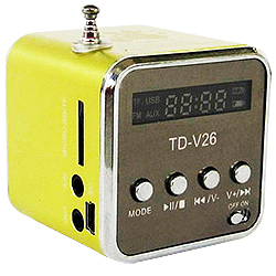 TD-V26 - MP3 плеер + FM радио, золотой
