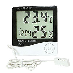 Термометр, гигрометр HTC-2 со сдвоенным выносным датчиком