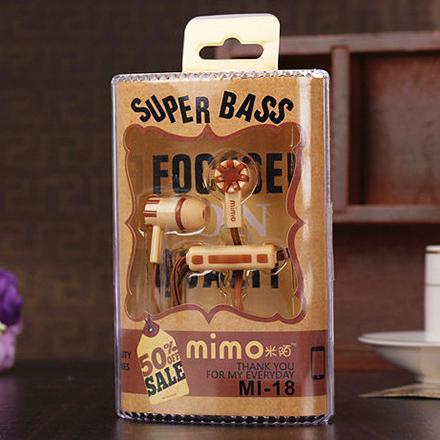 Внутриканальные наушники «Mimo Super Bass» (кофе)