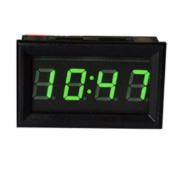 Светодиодные панельные часы зелёные