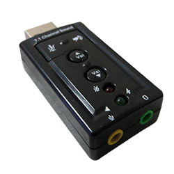 USB аудиокарта с кнопками регулировки звука