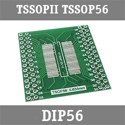 Плата-переходник двусторонняя TSSOPII TSSOP56 на DIP 2,54 мм