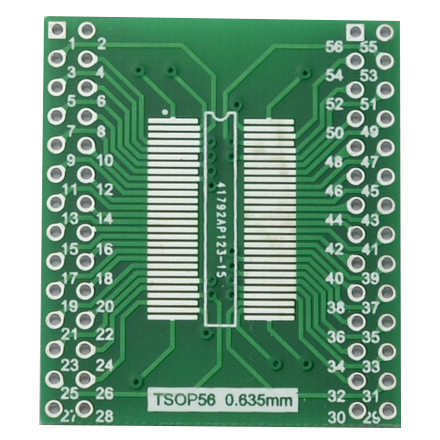Плата-переходник двусторонняя TSSOPII TSSOP56 на DIP 2,54 мм