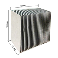 Прямоугольный алюминиевый радиатор 100х69х37 мм