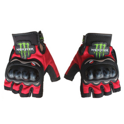 Перчатки PRO-BIKER monster energy без пальцев, красные ХL