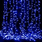 Гирлянда-занавес светодиодная синяя, 2х3 метра