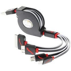 Кабель универсальный рулетка USB -> microUSB, Lightning, IPad,USB 3.0