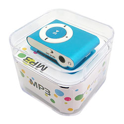 MP3 player плеер синий в коробочке