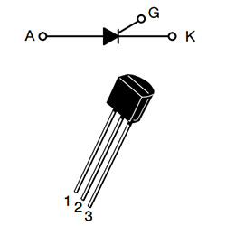 Тиристор MCR100-8 0.8A, 800V