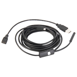 USB+microUSB камера-эндоскоп с подсветкой 7 мм (5 метров)