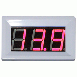 Панельный термометр, красный, -50 +110 градусов, белый корпус