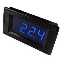 Панельный термометр -60+125°C с сигналом, синий
