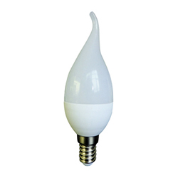 Светодиодная лампа Онлайт 6 ватт с цоколем Е14,холодный свет «пламя»