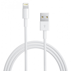 Белый кабель USB -> Lightning для Apple с фильтром 1,5 метра